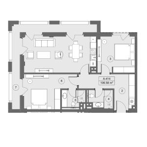 Bakı, yeni tikili 3 otaqlı, satılır, 110.3 m²  , Sabunçu rayonu, Nardaran qəs.