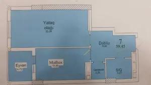 Bakı, yeni tikili 1 otaqlı, satılır, 60 m²  , Nərimanov rayonu