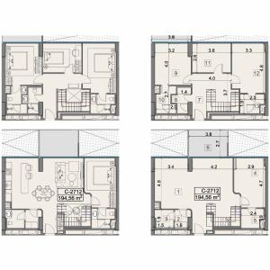 Bakı, yeni tikili 5 otaqlı, satılır, 194.6 m²  , Sabunçu rayonu, Nardaran qəs.