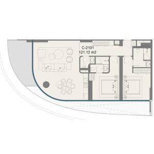 Bakı, yeni tikili 3 otaqlı, satılır, 121.1 m²  , Sabunçu rayonu, Nardaran qəs.