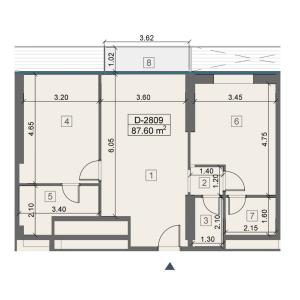 Bakı, yeni tikili 3 otaqlı, satılır, 87.6 m²  , Sabunçu rayonu, Nardaran qəs.