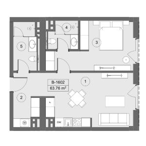 Bakı, yeni tikili 2 otaqlı, satılır, 63.8 m²  , Sabunçu rayonu, Nardaran qəs.