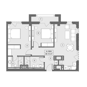 Bakı, yeni tikili 3 otaqlı, satılır, 94.1 m²  , Sabunçu rayonu, Nardaran qəs.