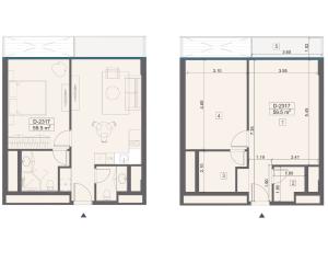Bakı, yeni tikili 2 otaqlı, satılır, 59.5 m²  , Sabunçu rayonu, Nardaran qəs.