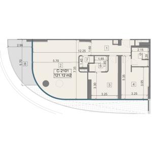 Bakı, yeni tikili 3 otaqlı, satılır, 121.1 m²  , Sabunçu rayonu, Nardaran qəs.