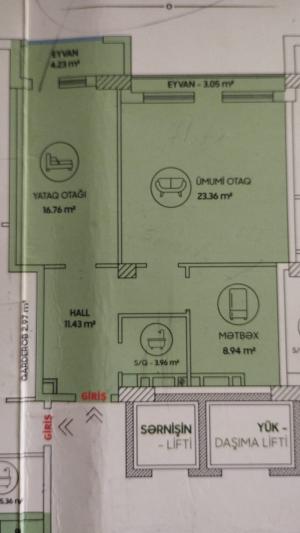 Bakı, yeni tikili 2 otaqlı, satılır, 74 m²  , Səbail rayonu, Badamdar qəs.
