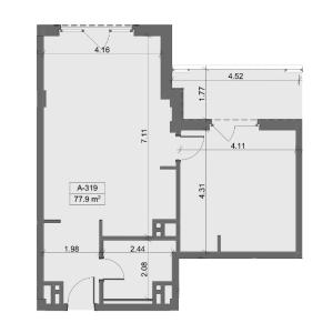 Bakı, yeni tikili 2 otaqlı, satılır, 77.9 m²  , Sabunçu rayonu, Nardaran qəs.