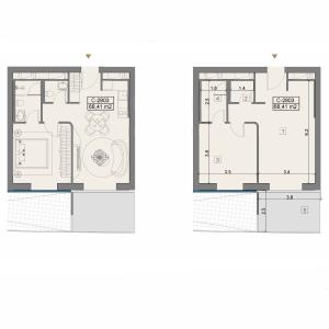 Bakı, yeni tikili 2 otaqlı, satılır, 68.4 m²  , Sabunçu rayonu, Nardaran qəs.