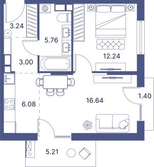 Bakı, yeni tikili 2 otaqlı, satılır, 60.4 m²  , Sabunçu rayonu, Nardaran qəs.