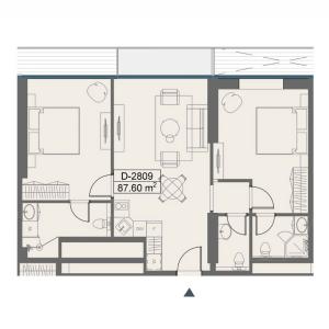 Bakı, yeni tikili 3 otaqlı, satılır, 87.6 m²  , Sabunçu rayonu, Nardaran qəs.